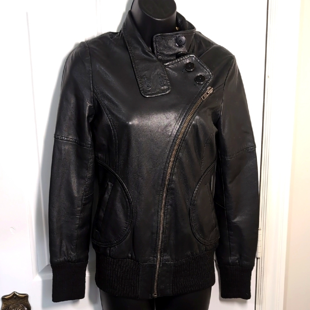 Soia & Kyo Women's Black Leather Jacket XS